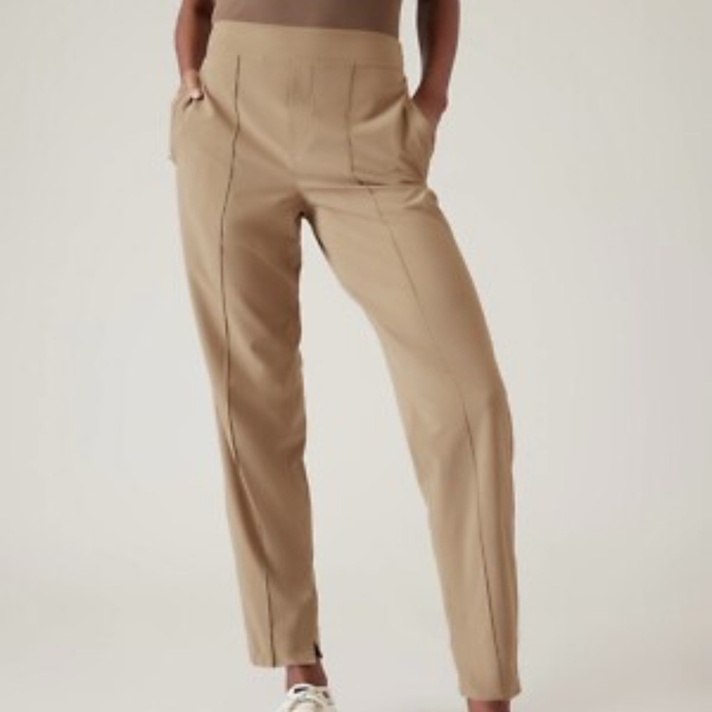 Athleta Brooklyn Heights Pants Size 8P Petite Big Sir Brown